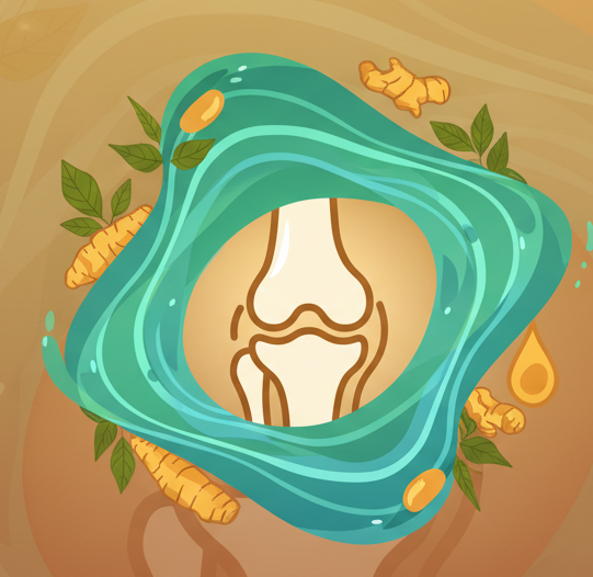 knee pain oil graphic